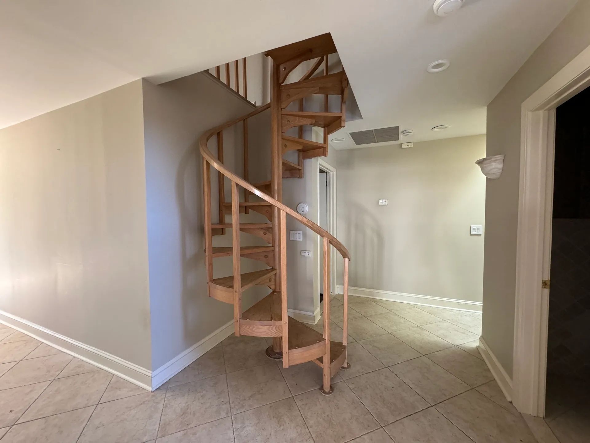 Spiral staircase before renovation